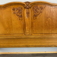 Bed Antique French Louis XVI Oak Double Bed Frame Carved Headboard LOT 3662