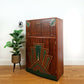 Art Deco Cocktail Cabinet | Green & Gold | Restored Vintage Drinks Cabinet