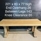French Bleached Oak Farmhouse Dining Table