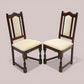 2 Old Charm Dining Chairs Solid Oak Tudor Brown Finish EXC FREE UK Delivery
