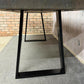 Modern Solid Wood Dining Table Industrial Trapezium Legs Seats 6 Warehouse Loft