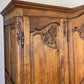 Wardrobe Vintage French Louis XVI Style Oak Four Door Mirrored Armoire LOT 4901