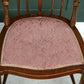 4 Edwardian Stick Splat Back Chairs with Dusky Pink Seats - SKU 208