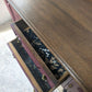 Refinished Jacobean Revival Solid Oak Sideboard, Burgundy Red Painted Buffet, Winchester Fusion Mineral Paint