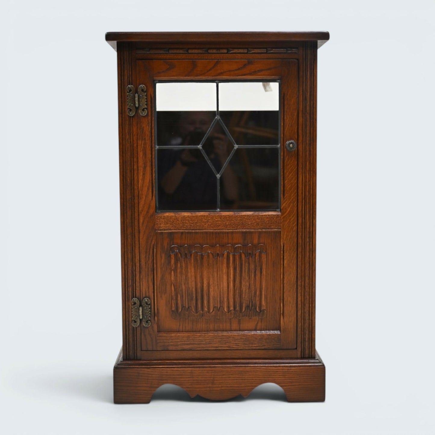 Old Charm Hi Fi/Record Cabinet 1 Adjustable Shelf Tudor Brown FREE UK Delivery*