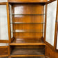 Vintage Oak Display Cabinet With Two Glass Doors