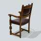 6 Old Charm Dining Chairs Studded Leather Seats/Backs Light Oak FREE UK Delivery