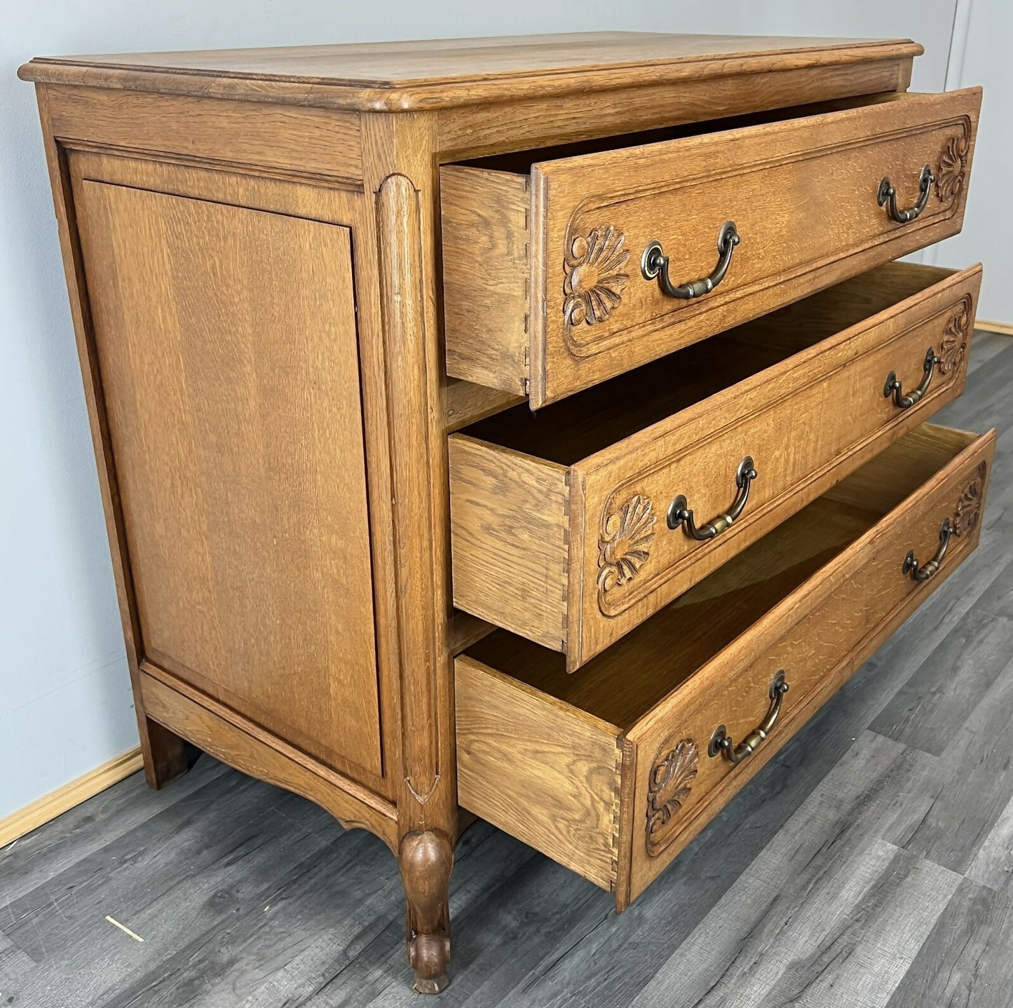 Chest of Drawers Cabinet Vintage French Louis XVI Style Oak Sideboard LOT 4348