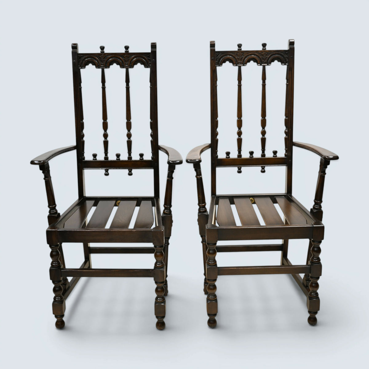 8 Ercol Dining Chairs Including 2 Carvers Yorkshire Range Dark FREE UK Delivery*