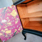 Refined Vintage Flame Mahogany Serpentine Sideboard in black