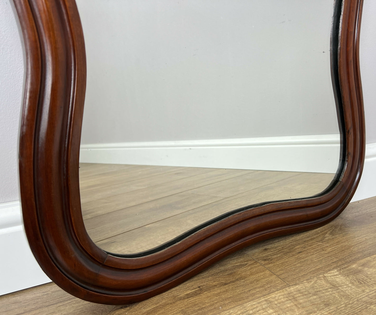 Mirror Antique French Style Walnut Carved Decorative Frame Wall Mirror LOT 6340