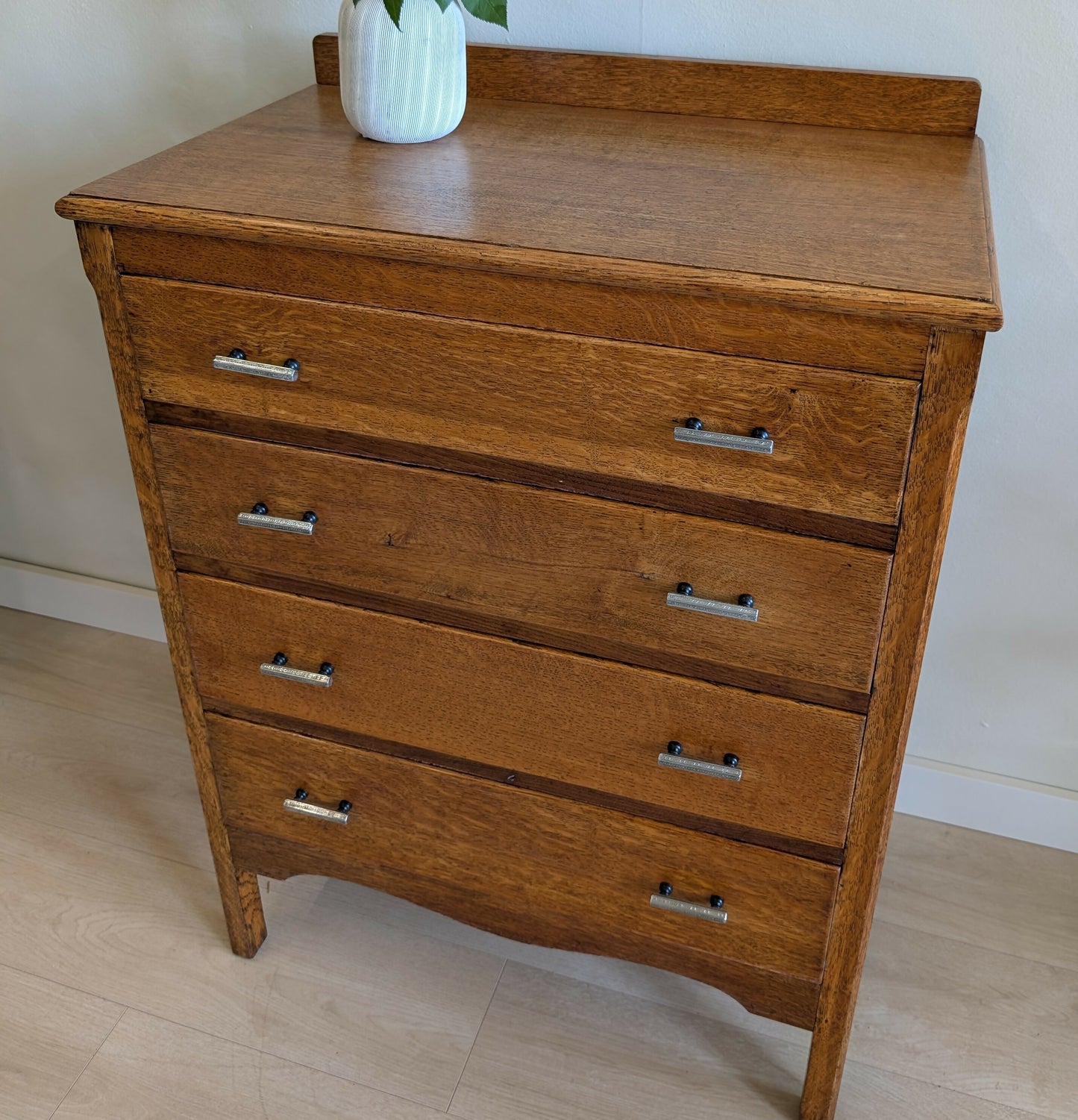 Sympathetically Restored Solid Oak Arts & Crafts Chest of Drawers