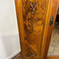 Edwardian Walnut Single Door Mirrored Wardrobe with Carved Panels