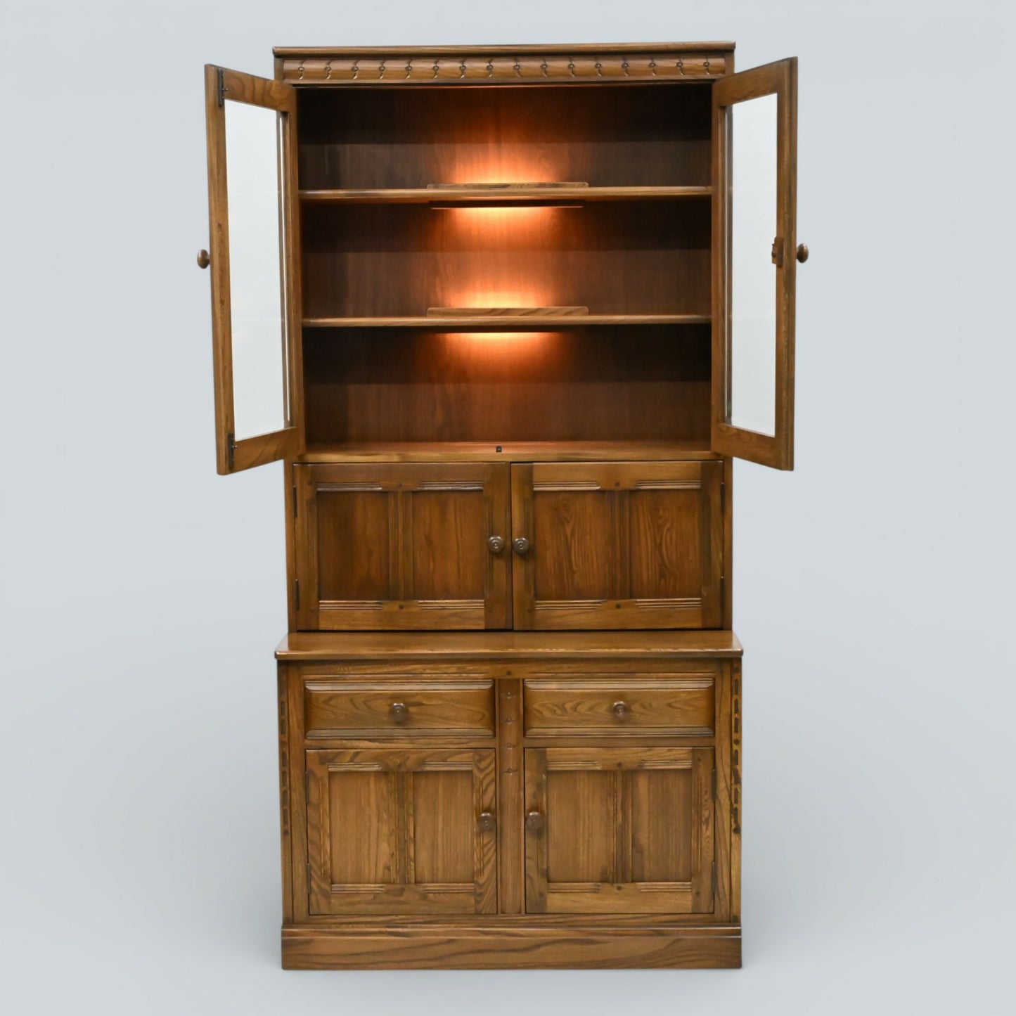 Ercol Mural Wall Unit Drinks Display Cabinets Golden Dawn FREE UK Delivery*