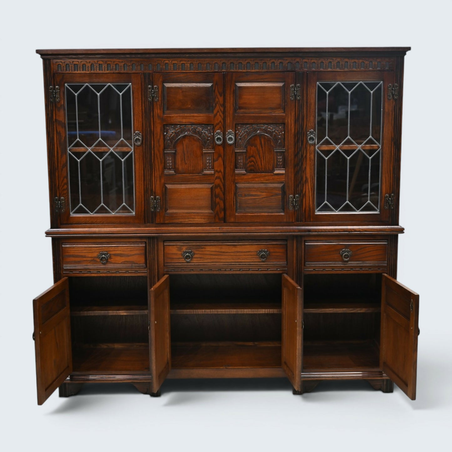 Old Charm Exeter Buffet Sideboard Model #2328 Tudor Brown FREE UK Delivery*