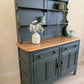 Vintage Ercol Dresser in Heritage Green with Natural Wood Top