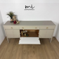 Refinished Large Neutral Vintage Nathan Sideboard with drinks cabinet - beige, cream, cocktail cabinet, tv stand, media unit, retro nude