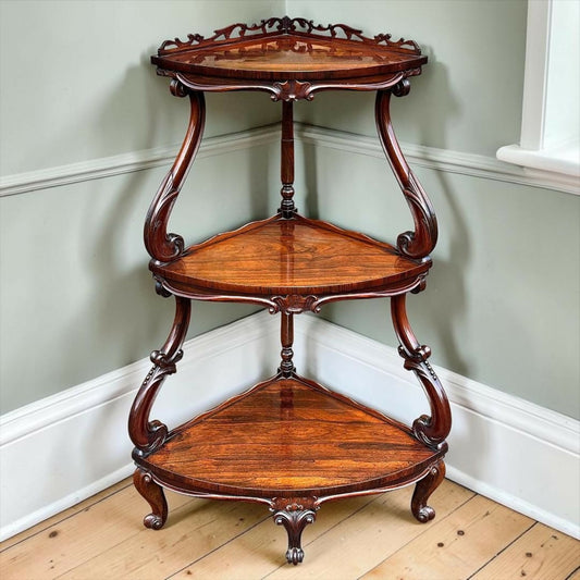 Victorian Rosewood Corner Whatnot