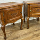 Pair of Bedside Tables Vintage French Louis Oak Nightstands Cabinets LOT 6211