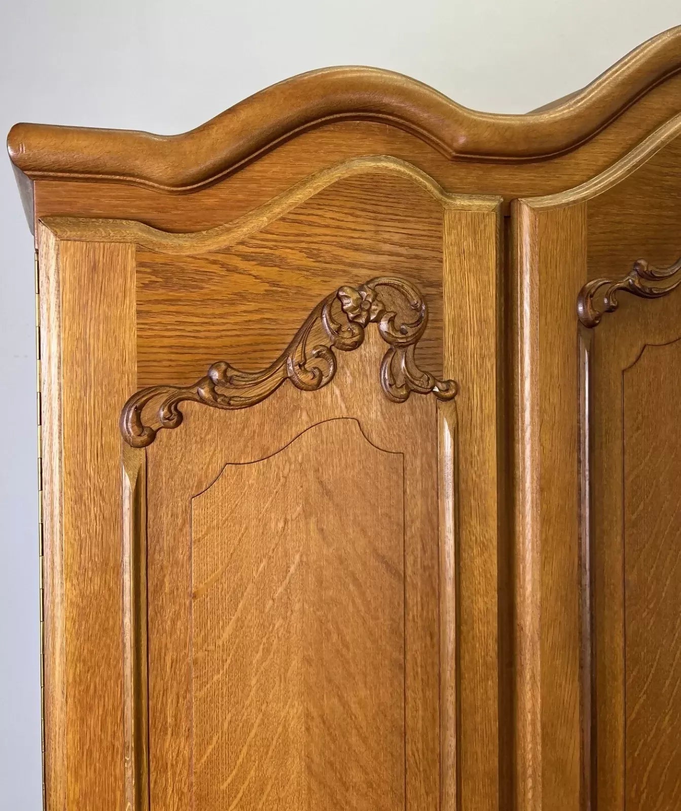 Wardrobe Vintage French Louis XVI Style Four Door Carved Armoire LOT 4861