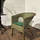 Vintage Green Wicker Chair