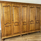 Wardrobe Vintage French Style Oak Five Door Carved Armoire Cabinet LOT 6111