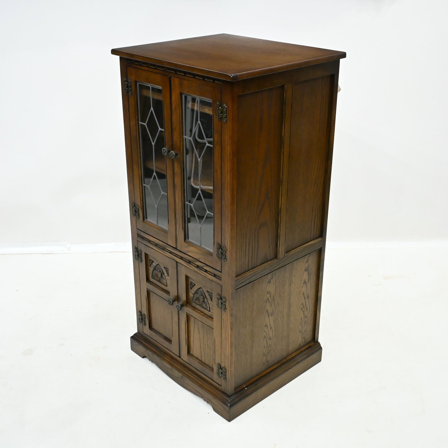 Old Charm Hi Fi/Record Cabinet 2 Adjustable Shelves Light Oak FREE UK Delivery*. SBR10189/1203E