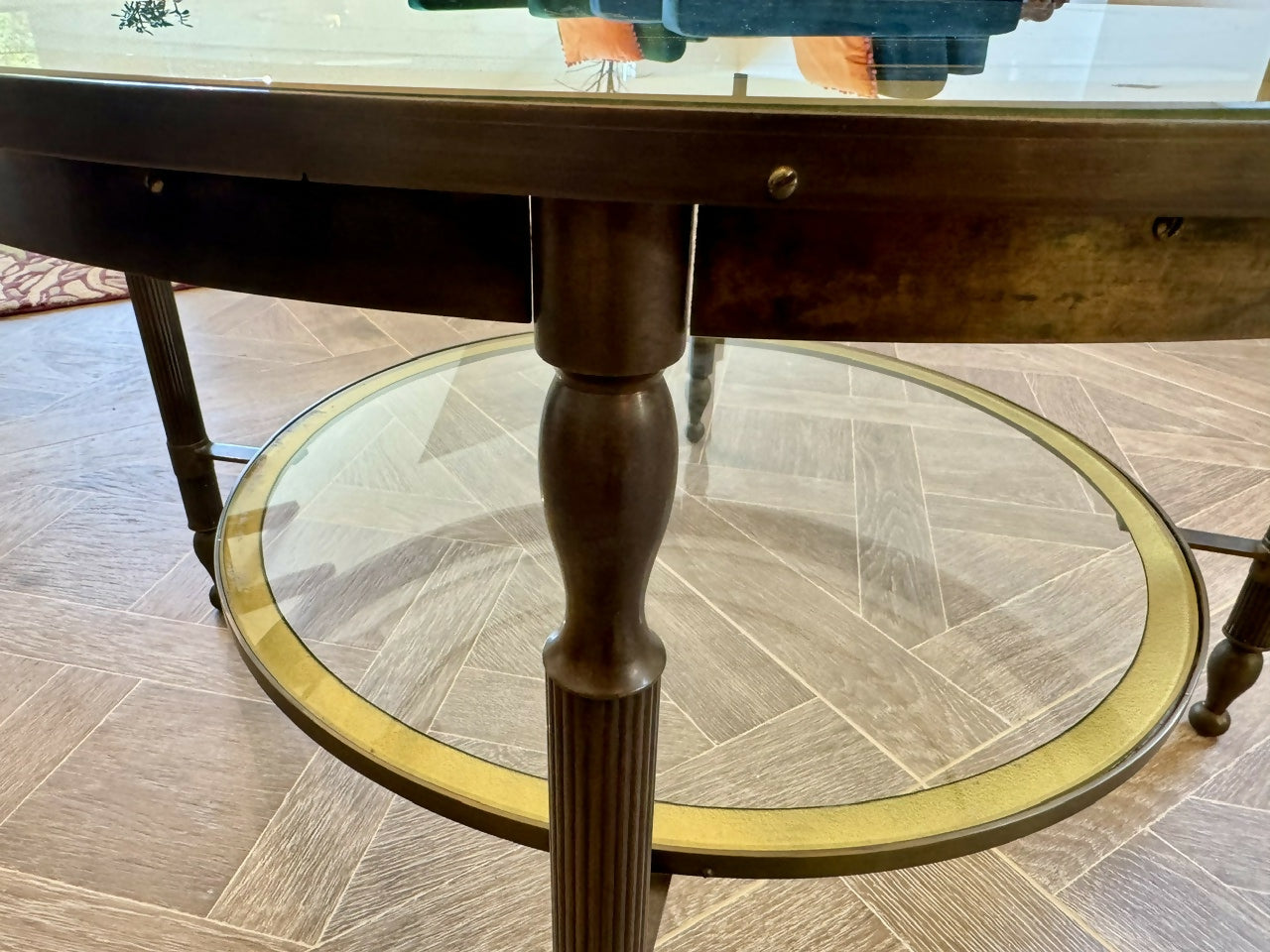 High Quality Parisian Round Brass Coffee Table