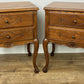 Pair of Bedside Tables Vintage French Louis Oak Nightstands Cabinets LOT 6225