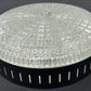 Ceiling Lamp Vintage French Style Patterned Glass Flush Mount LOT 6480