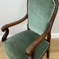 Armchair Antique French Style Walnut Upholstered Seat Carved Chair LOT 6286
