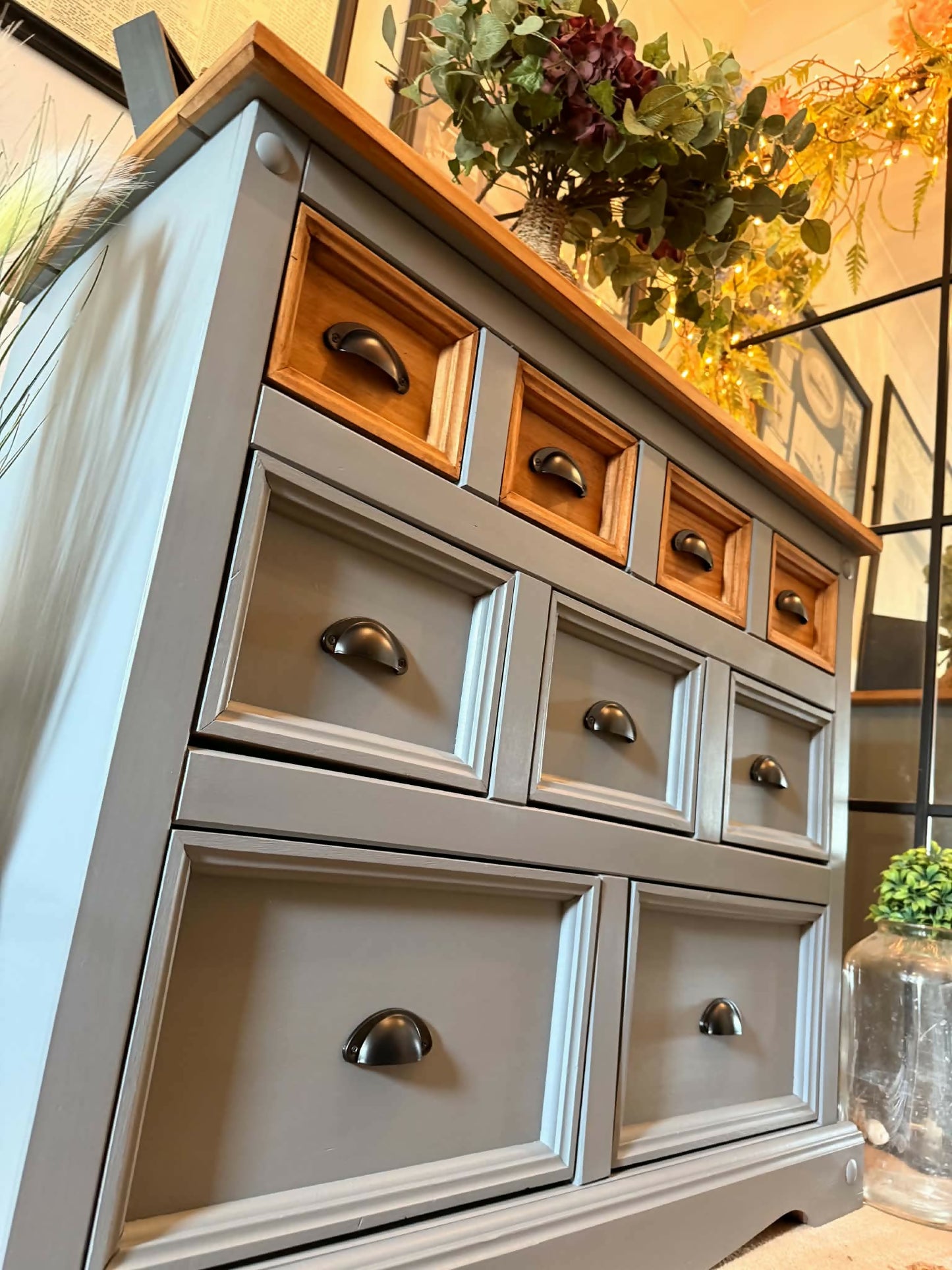 Heritage Grey Apothecary Chest of Drawers