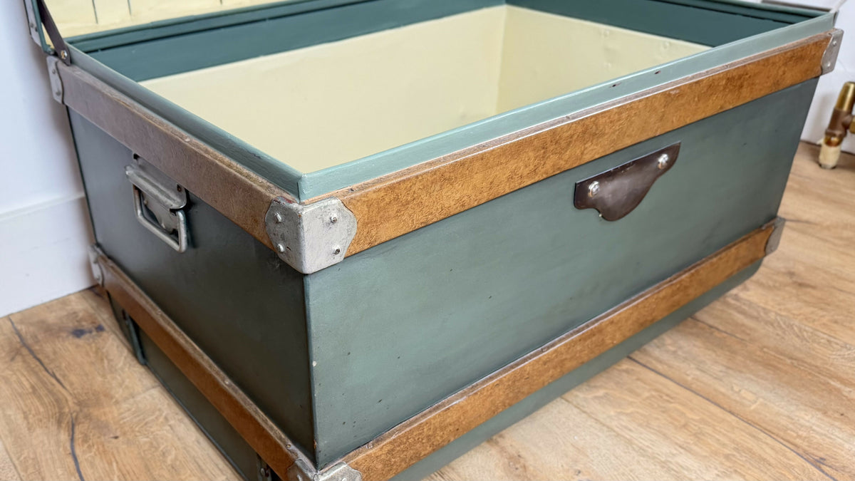 Vintage Upcycled Steamer Trunk