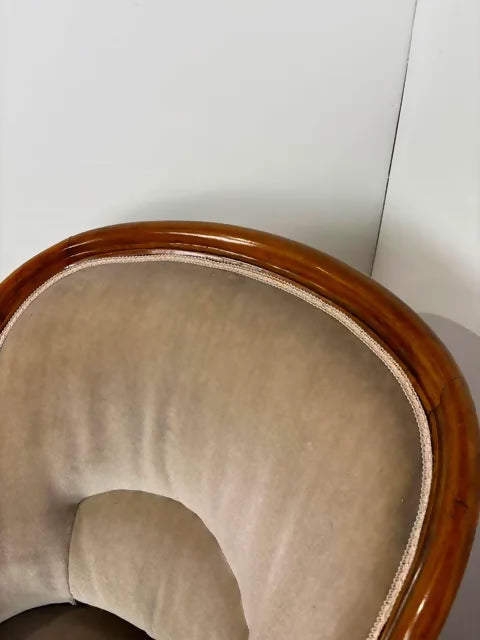 Victorian Walnut Carved Bedroom Chair