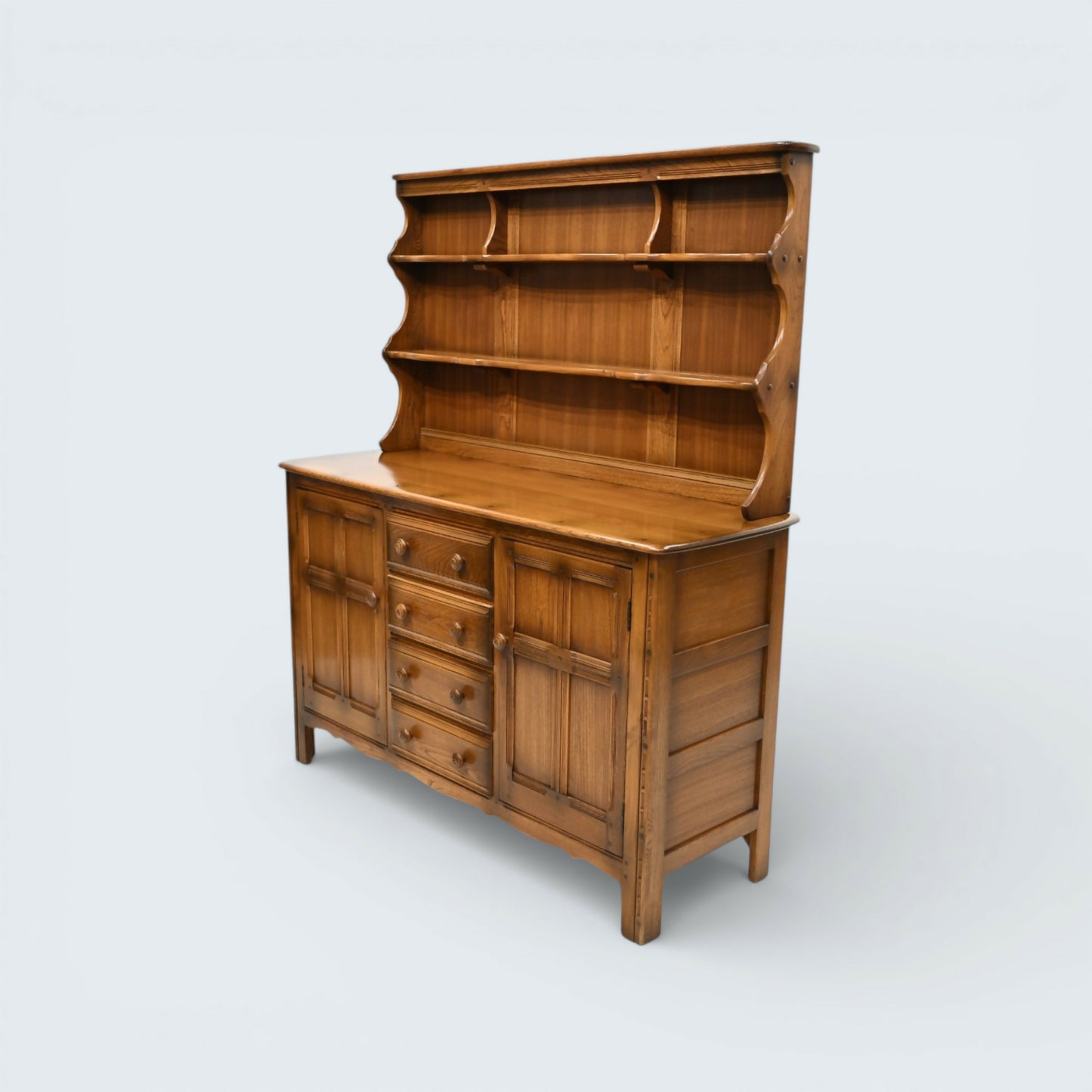 Ercol Vintage Sideboard Dresser 4 Drawers 2 Cupboards 2 Piece FREE UK Delivery*
