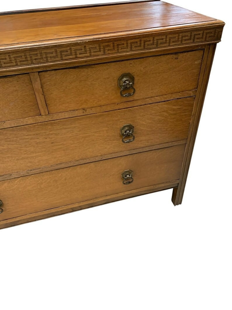 Antique Oak Art Deco period chest drawers
