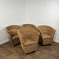 Set of Four Hand-Woven Abaca Fibre Tub Chairs