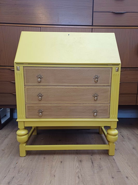 Vintage Bureau painted Yellow (commission for CAROLINE)