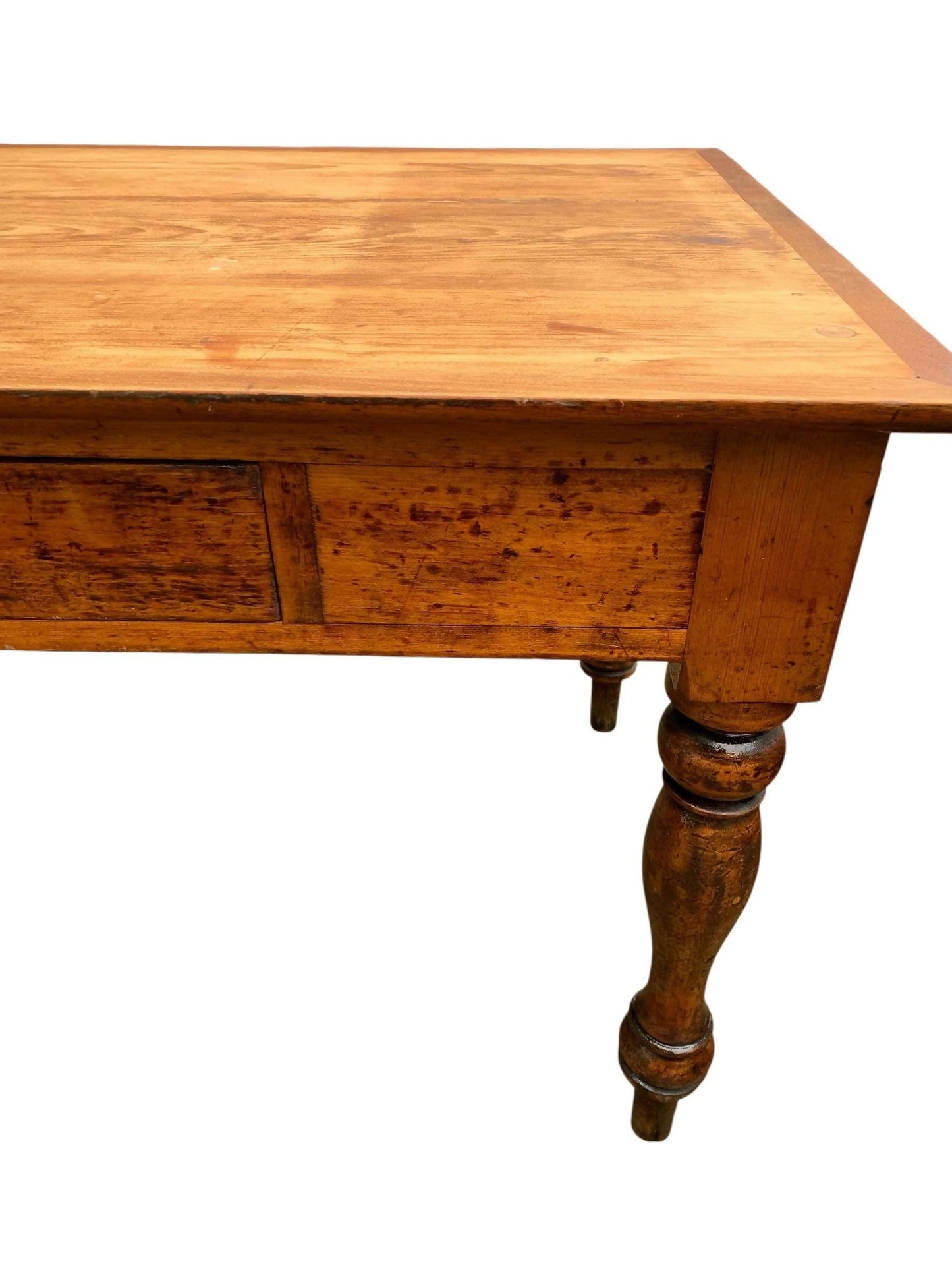 Antique Victorian 19th C Pine writing table