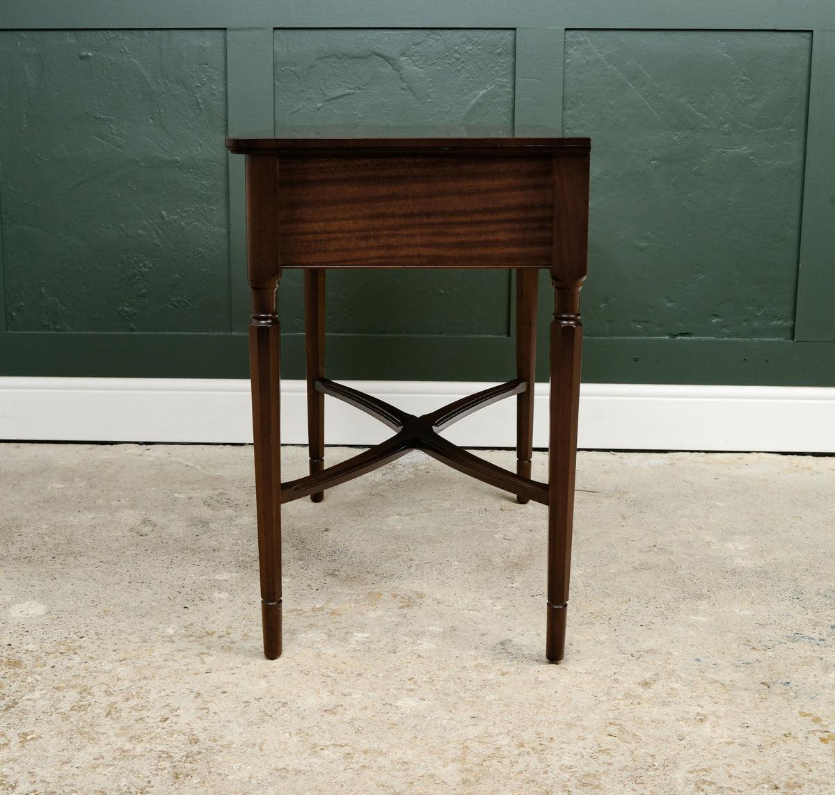 Mahogany Console Table Writing Desk with Pull out Tray