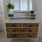 Late Victorian/Edwardian Burr Walnut Dressing Table with Mirror