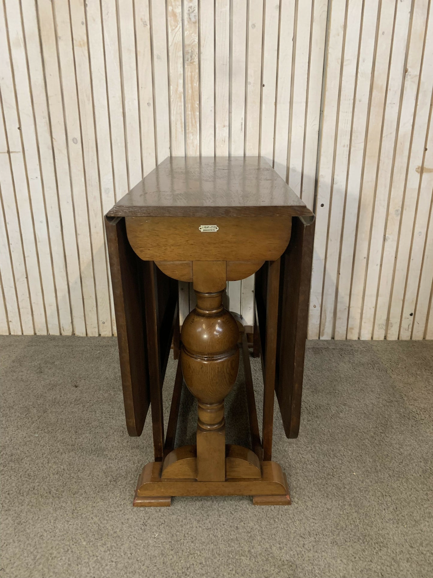 Vintage Drop Leaf Dining Table J. Heap & Co Solid Wood Extendable