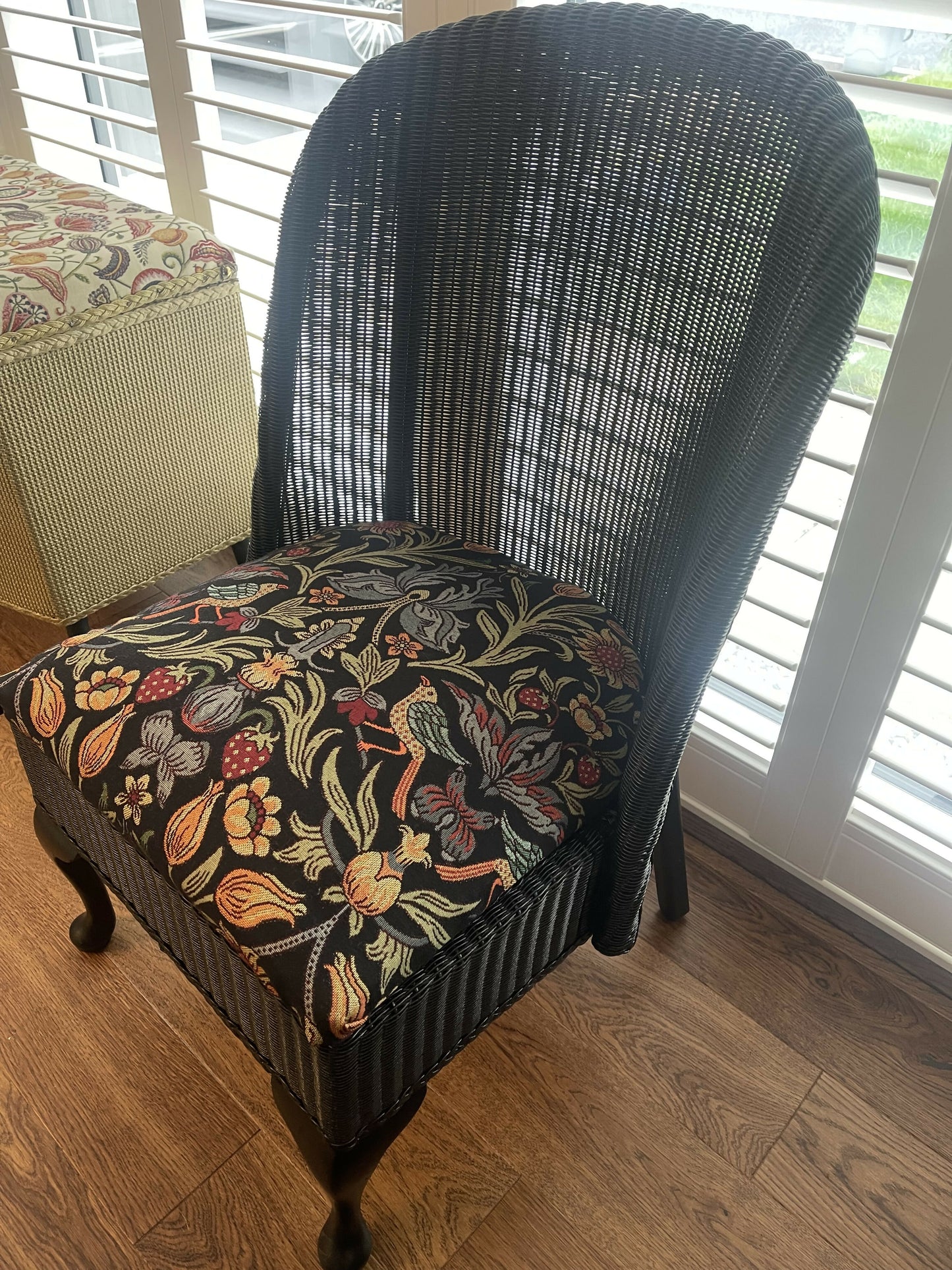 Occasional chair upcycled Lloyd loom mid century chic