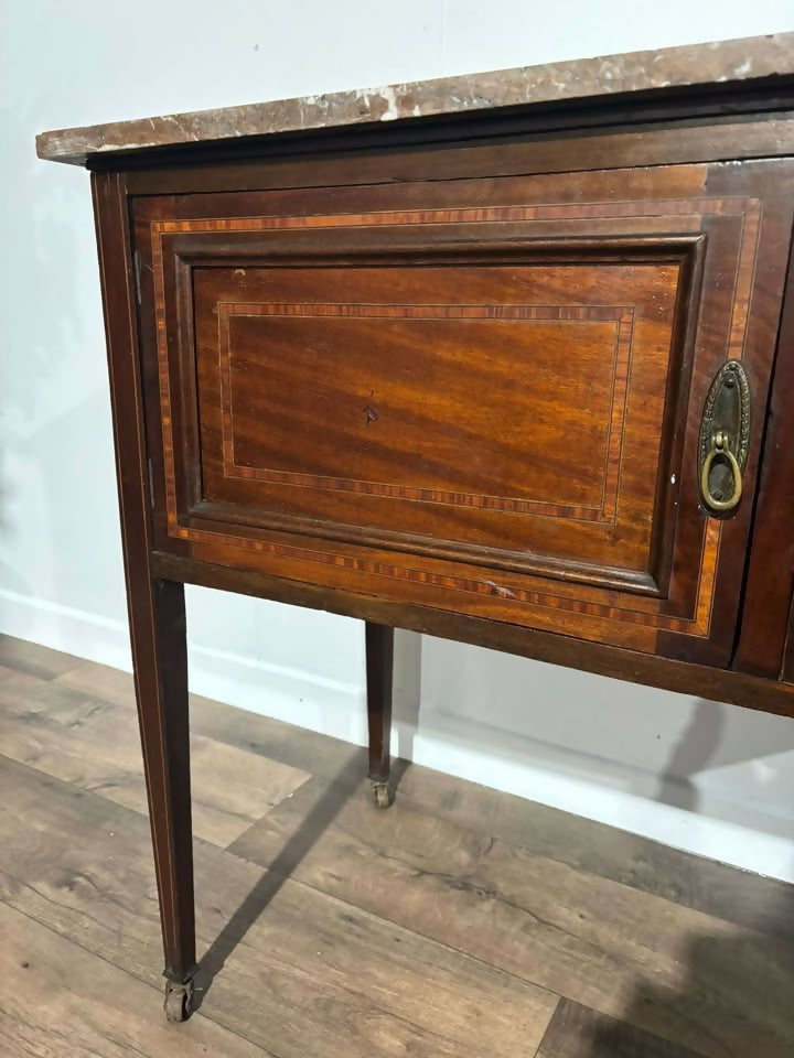 Edwardian Inlaid Marble Topped Washstand7