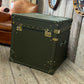 Luxury Leather Olive Green End Table Trunk