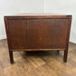 Mid Century Oak Kneehole Twin Pedestal Desk