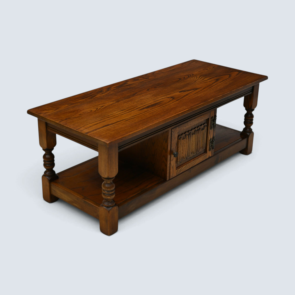 Old Charm Long Coffee Table Tudor Brown Centre Cupboard #1822 FREE UK Delivery*
