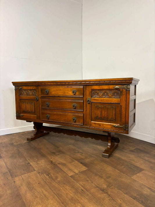 Old Charm Oak Sideboard by Wood Bros