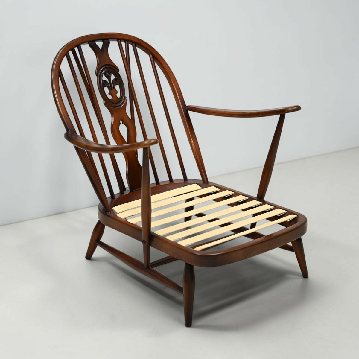 Ercol Fleur-De-Lys Easy Chair New Webbing (Pirelli) Frame Only FREE UK Delivery*