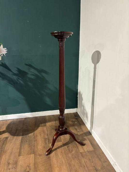 Mahogany Torchere Plant Stand nn